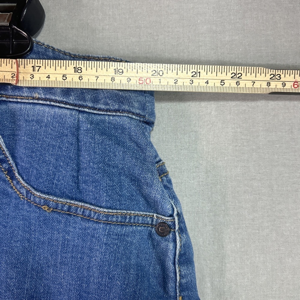 One 5 One Denim Jean Skirt Womens Ruffle Hem Blue Y2K Retro Boho Asymmetrical 3X - Picture 9 of 15